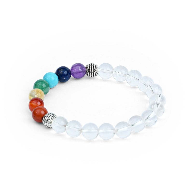 Clear Quartz & 7 Chakras Bracelet