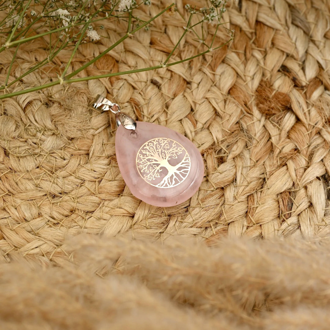 Rose quartz pendant