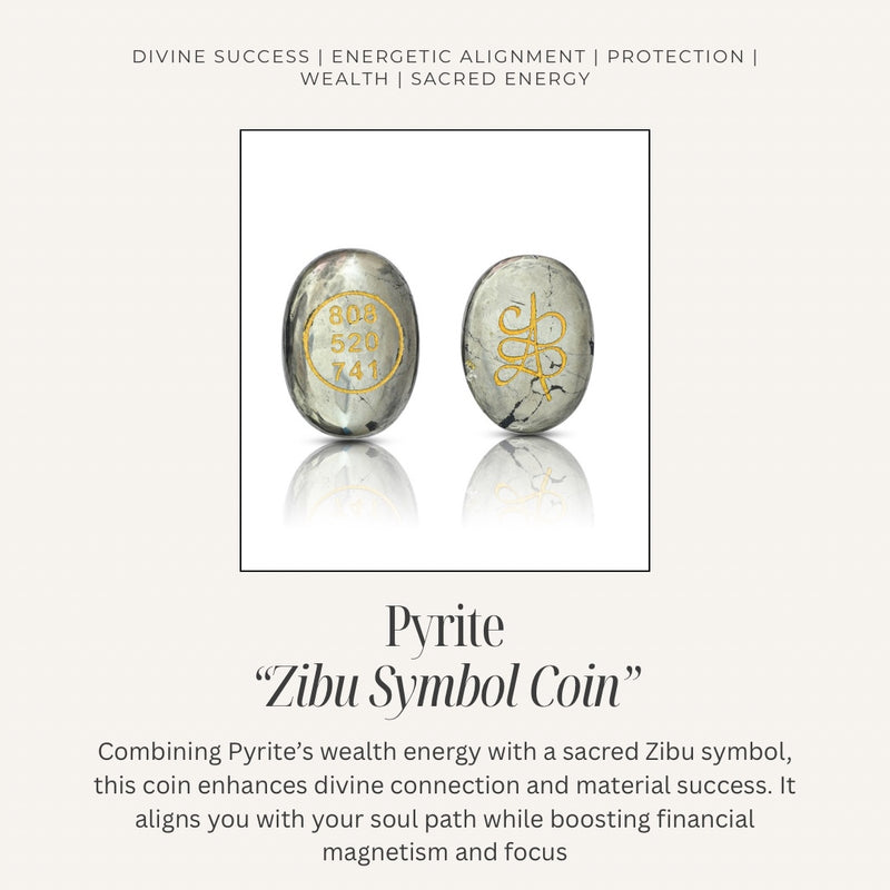Pyrite Zibu symbol coin