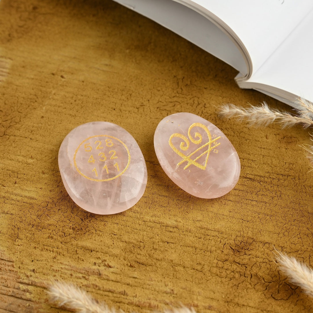 Rose quartz zibu symbol coin_