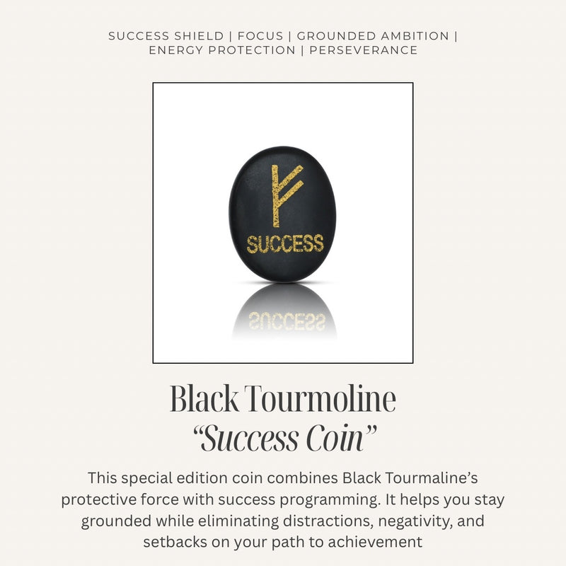 Black Tourmaline Success Coin