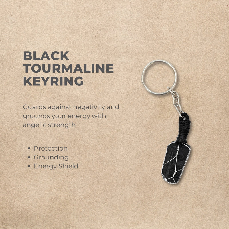 Black Tourmaline Keyring