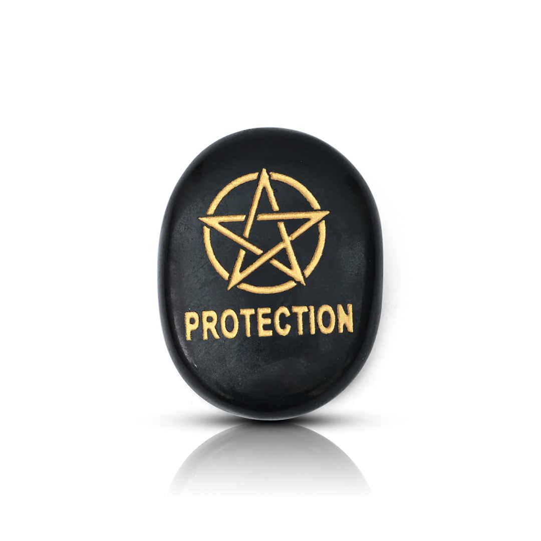 Black tourmaline protection coin