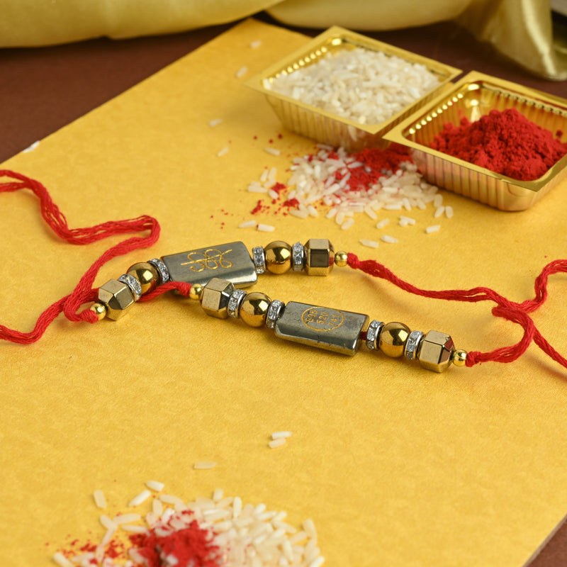 Pyrite Zibu Symbol Rakhi