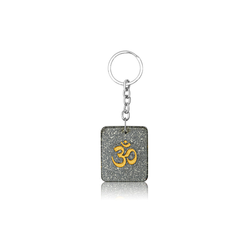 Pyrite Om Keyring
