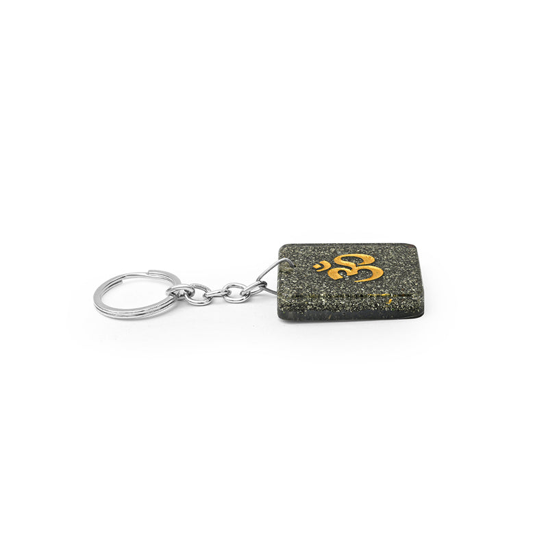 Pyrite Om Keyring