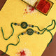 Green Aventurine Zibu Symbol Rakhi