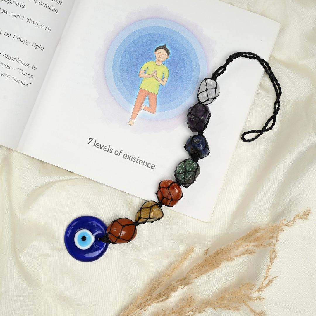 7 Chakras + Evil eye hanger