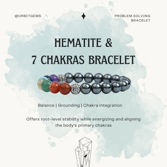 Hematite 7 Chakras Bracelet