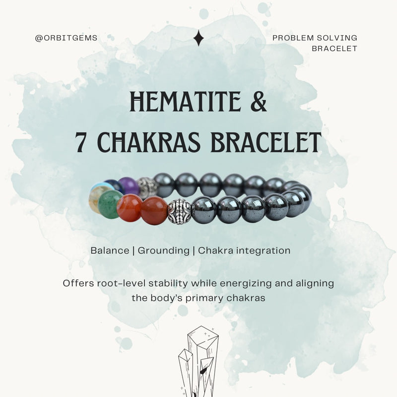 Hematite 7 Chakras Bracelet