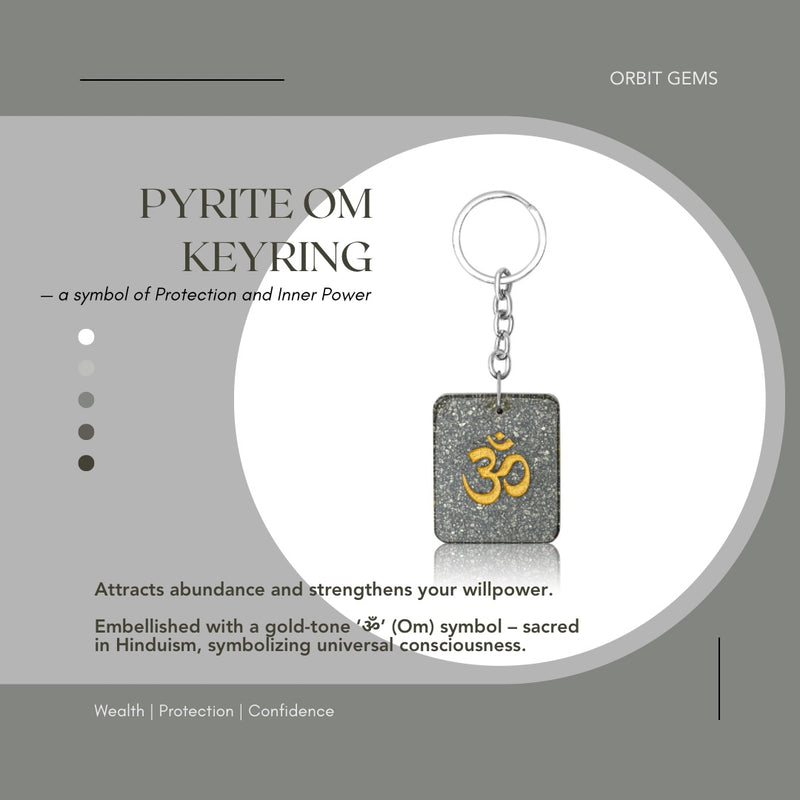 Pyrite Om Keyring