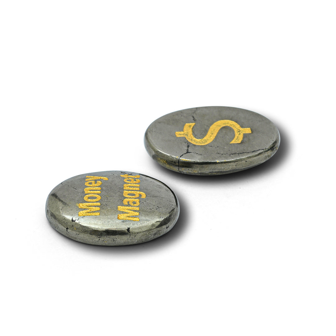 Pyrite money magnet coin