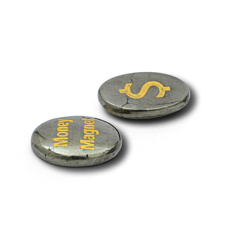 Pyrite money magnet coin