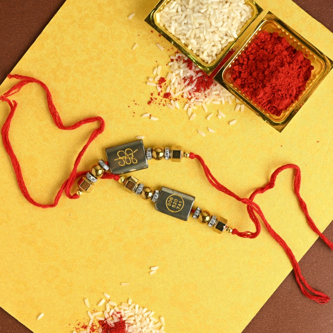 Pyrite Zibu Symbol Rakhi
