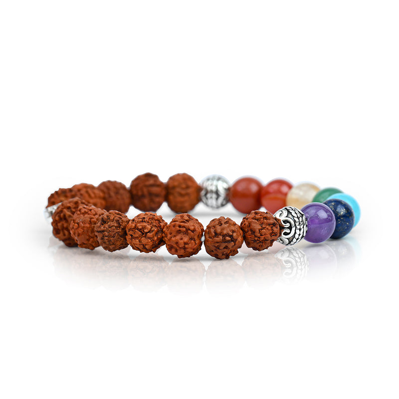 Rudraksh & 7 Chakras Bracelet