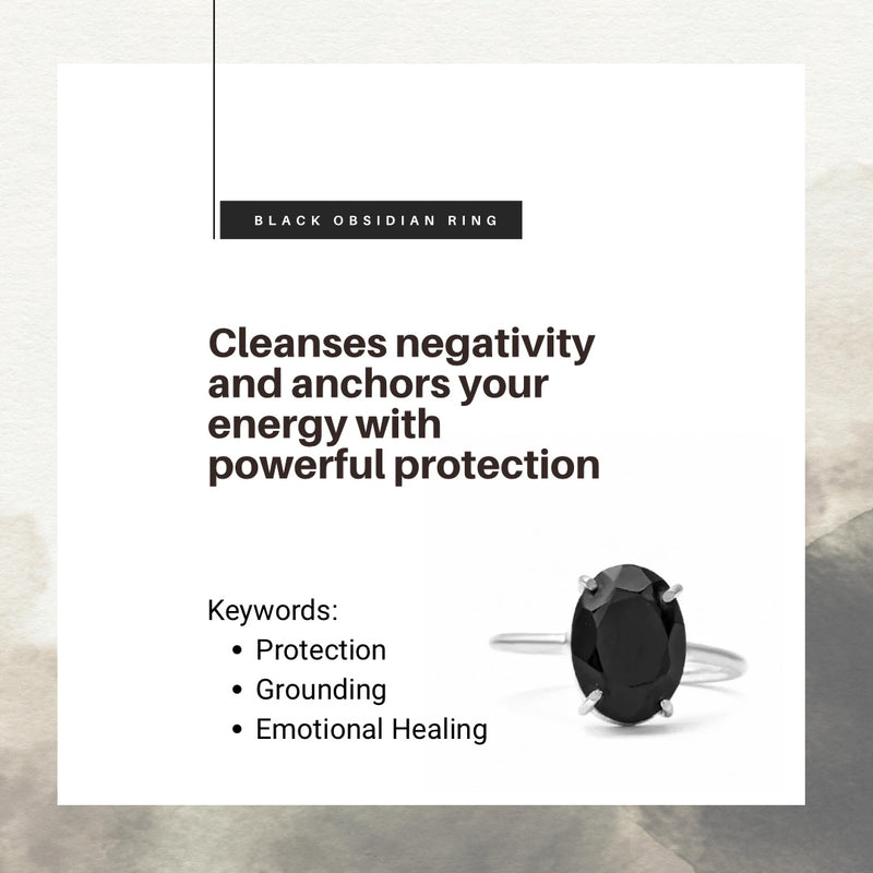 Black Obsidian Ring