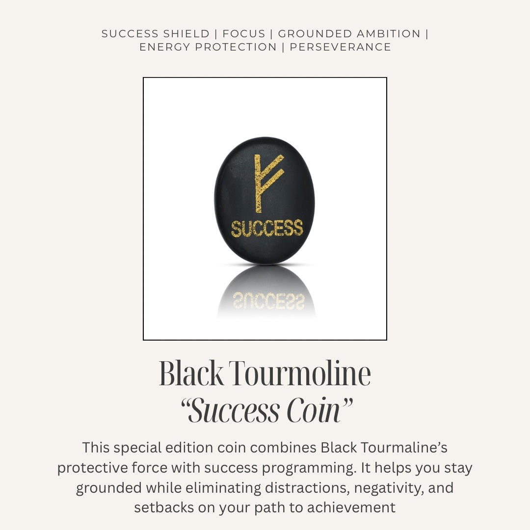 Black Tourmaline Success Coin