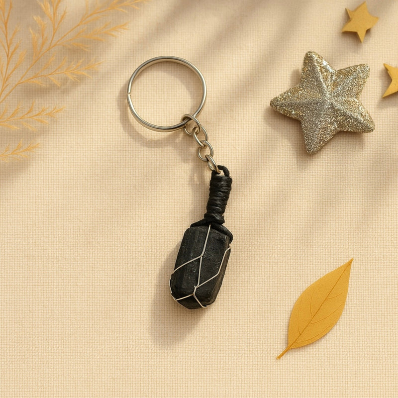 Black Tourmaline Keyring