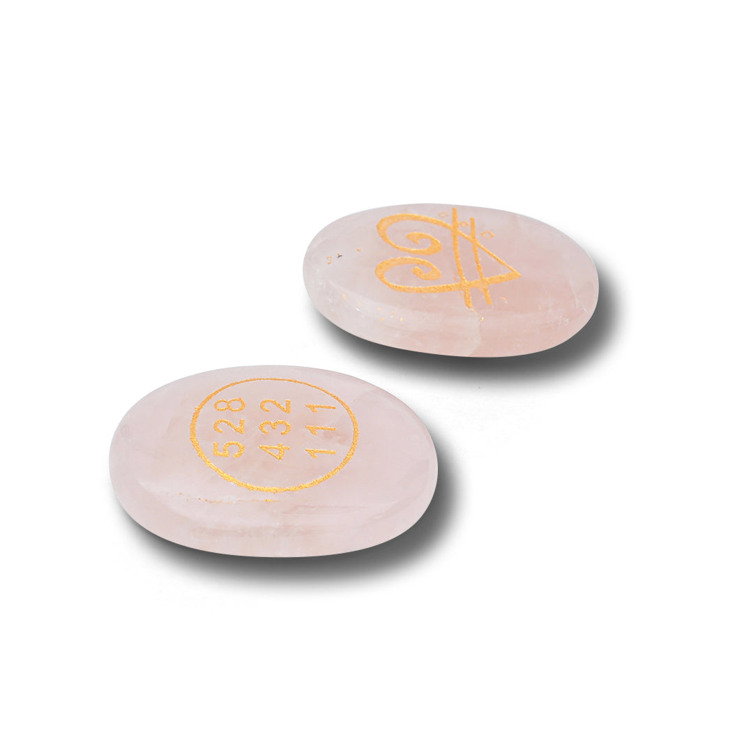 Rose quartz zibu symbol coin_